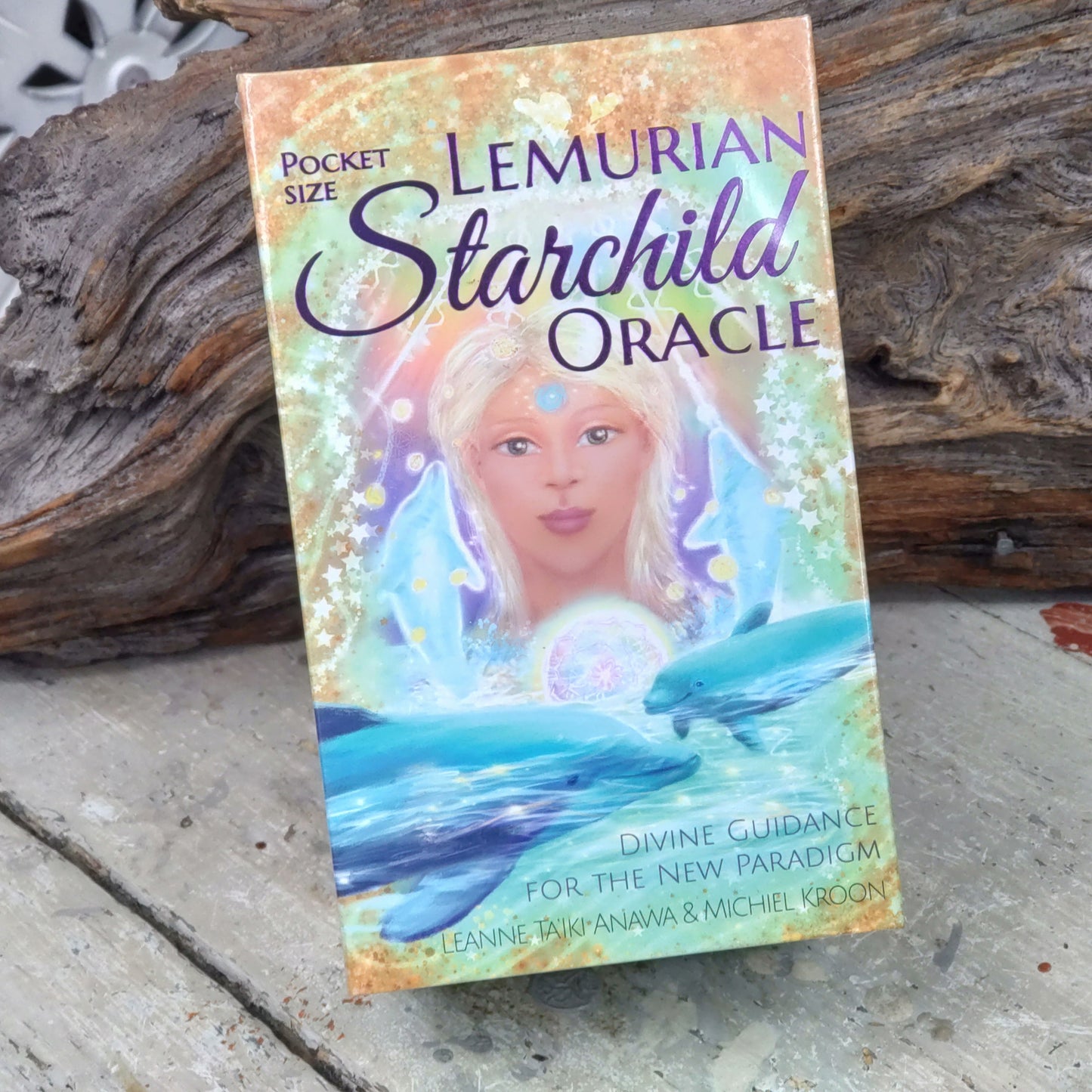 Lemurian Starchild Oracle cards. Guidebok via QR code. Lemurianspets medföljer denna kortlek. Värde 50 kr DSC-4197