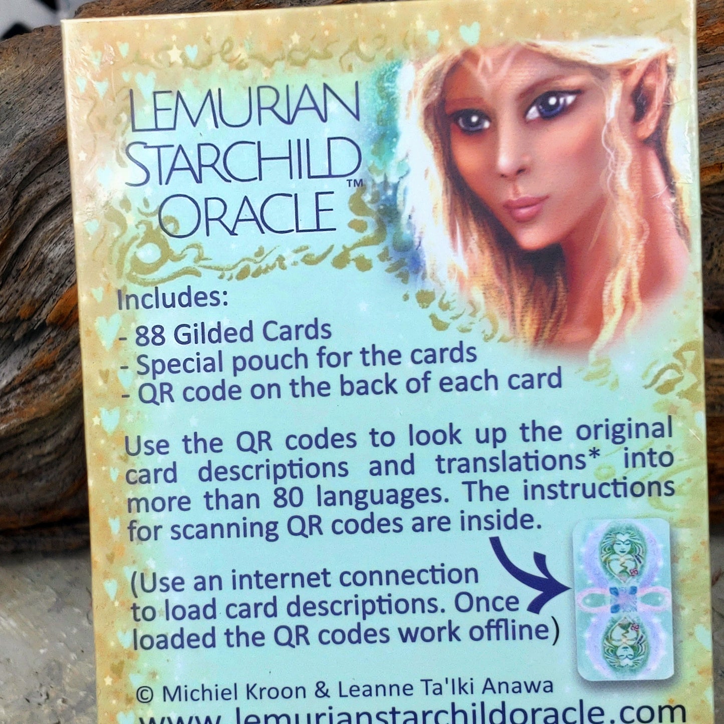 Lemurian Starchild Oracle cards. Guidebok via QR code. Lemurianspets medföljer denna kortlek. Värde 50 kr DSC-4198