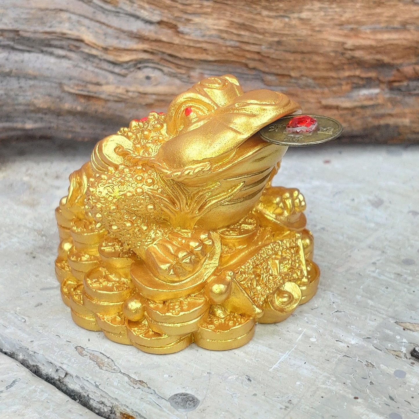Feng Shui, Pengagroda för överflöd, guld DSC-4243 Magiska ting