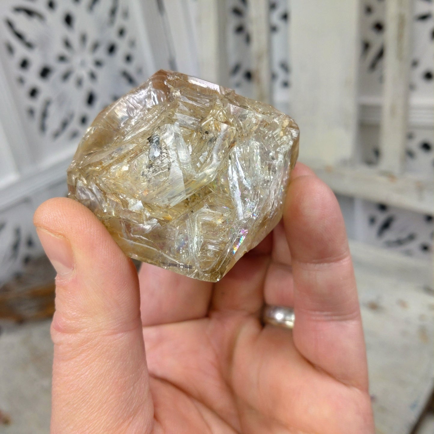 Fantastisk Herkimer diamant (Golden) 115g DSC-4566