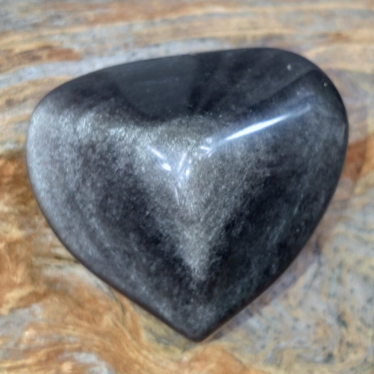 Hjärta Obsidian (silver)