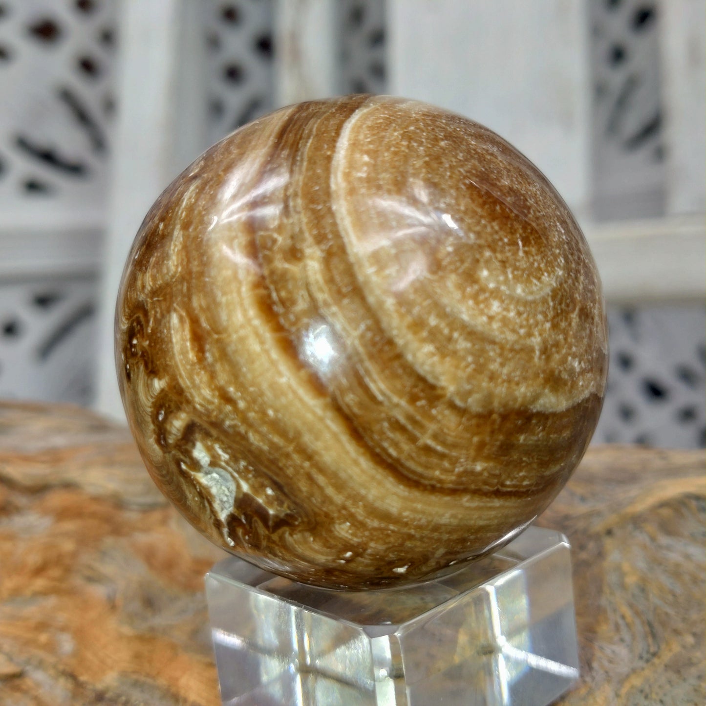 Choklad kalcit Klot 5 cm