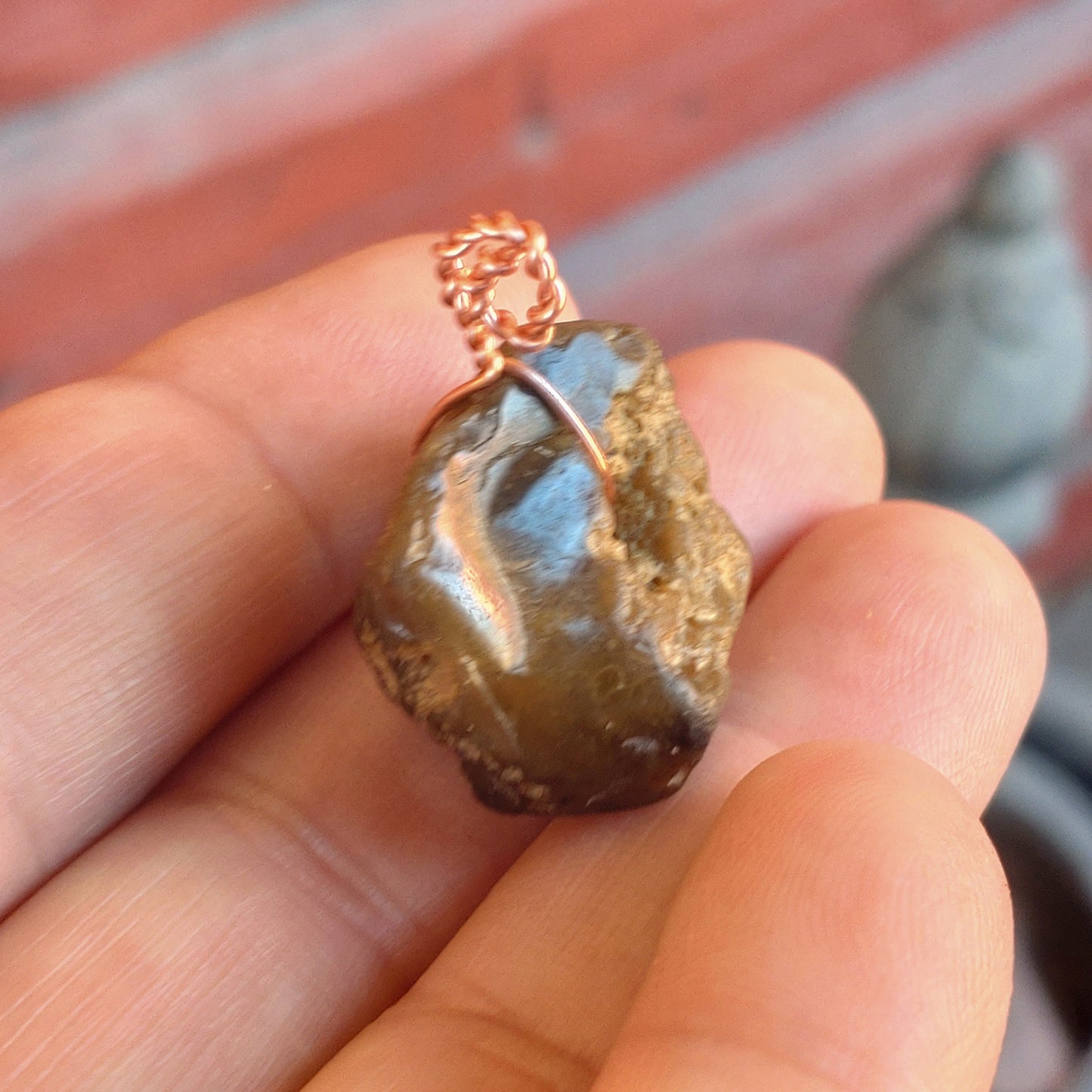 Äkta Häxsten Hag stone i Flinta (Hänge)