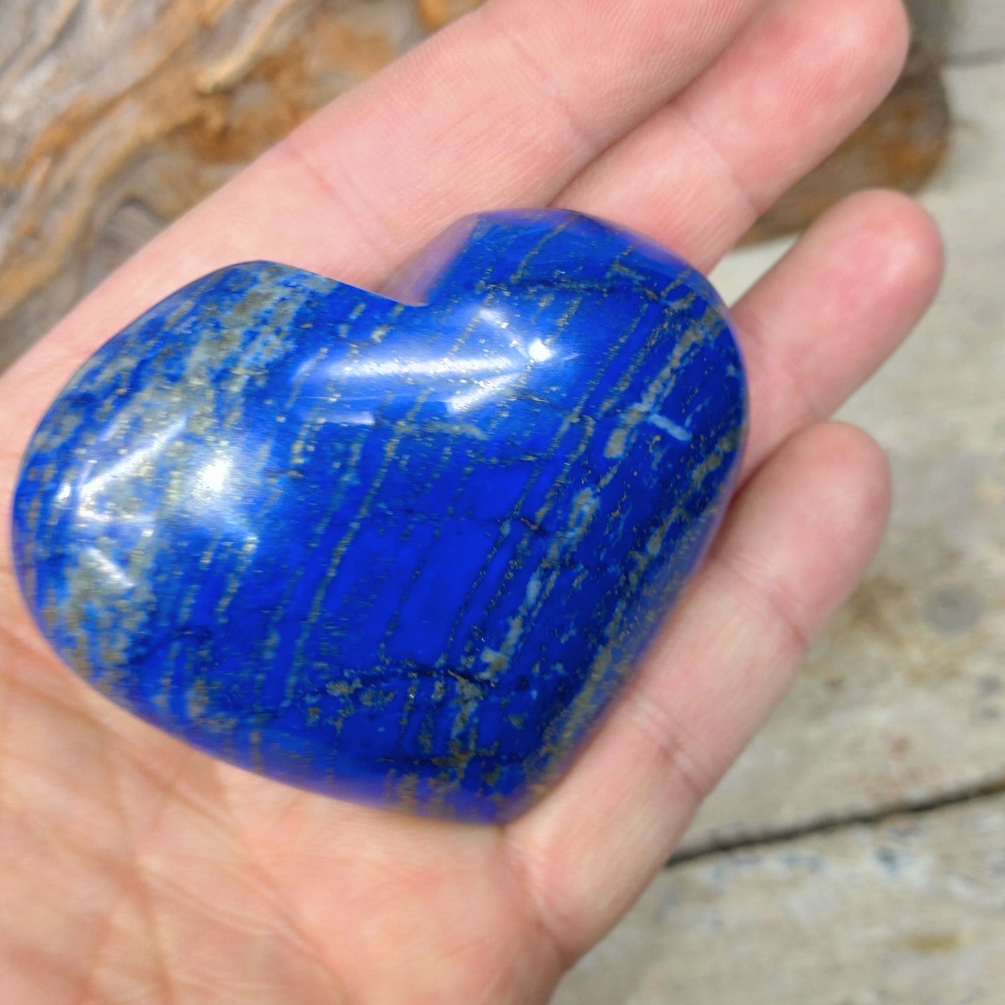 Lapis lazuli ❤️ hjärta sagolik kvalitet