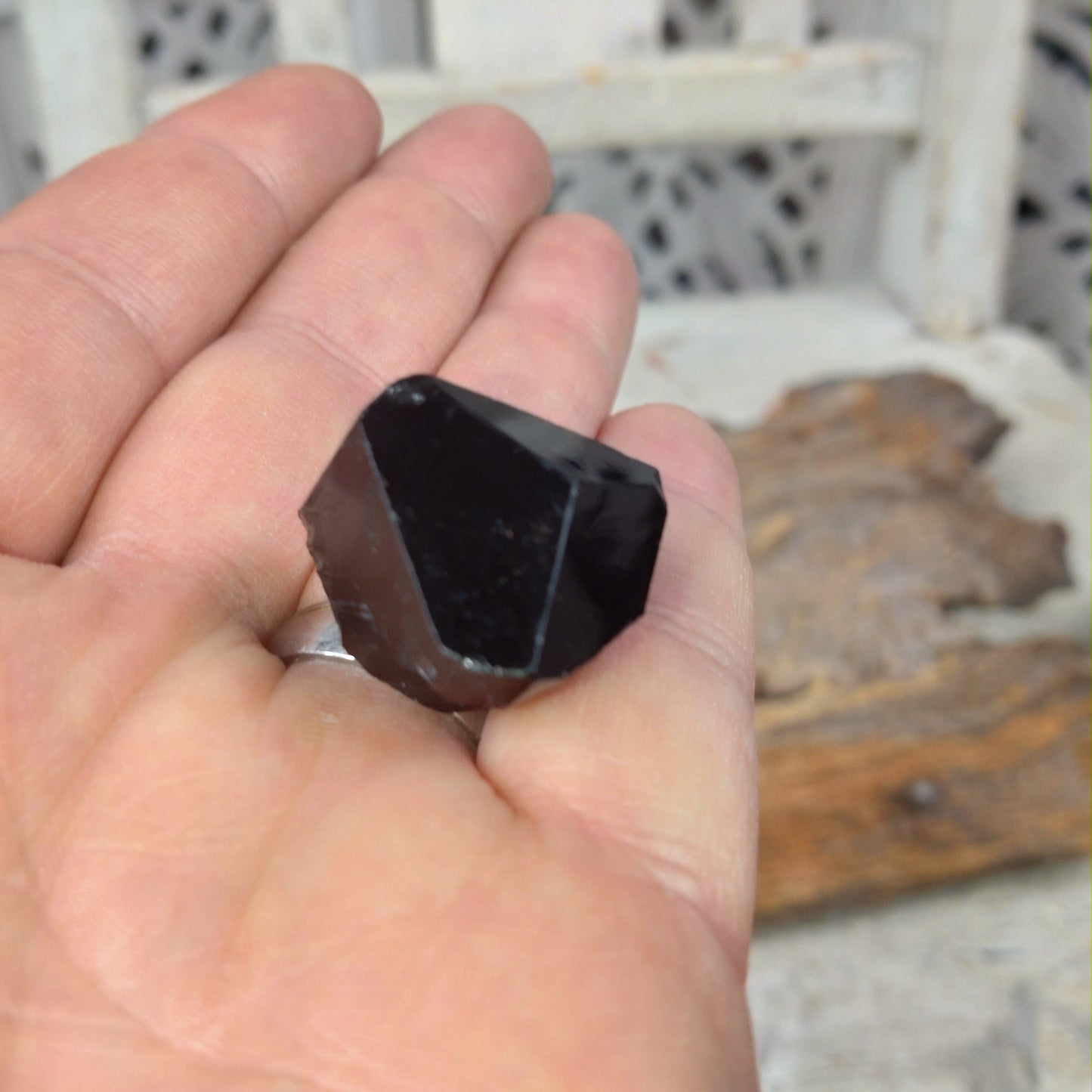 Svart Turmalin (Schorl) kristall