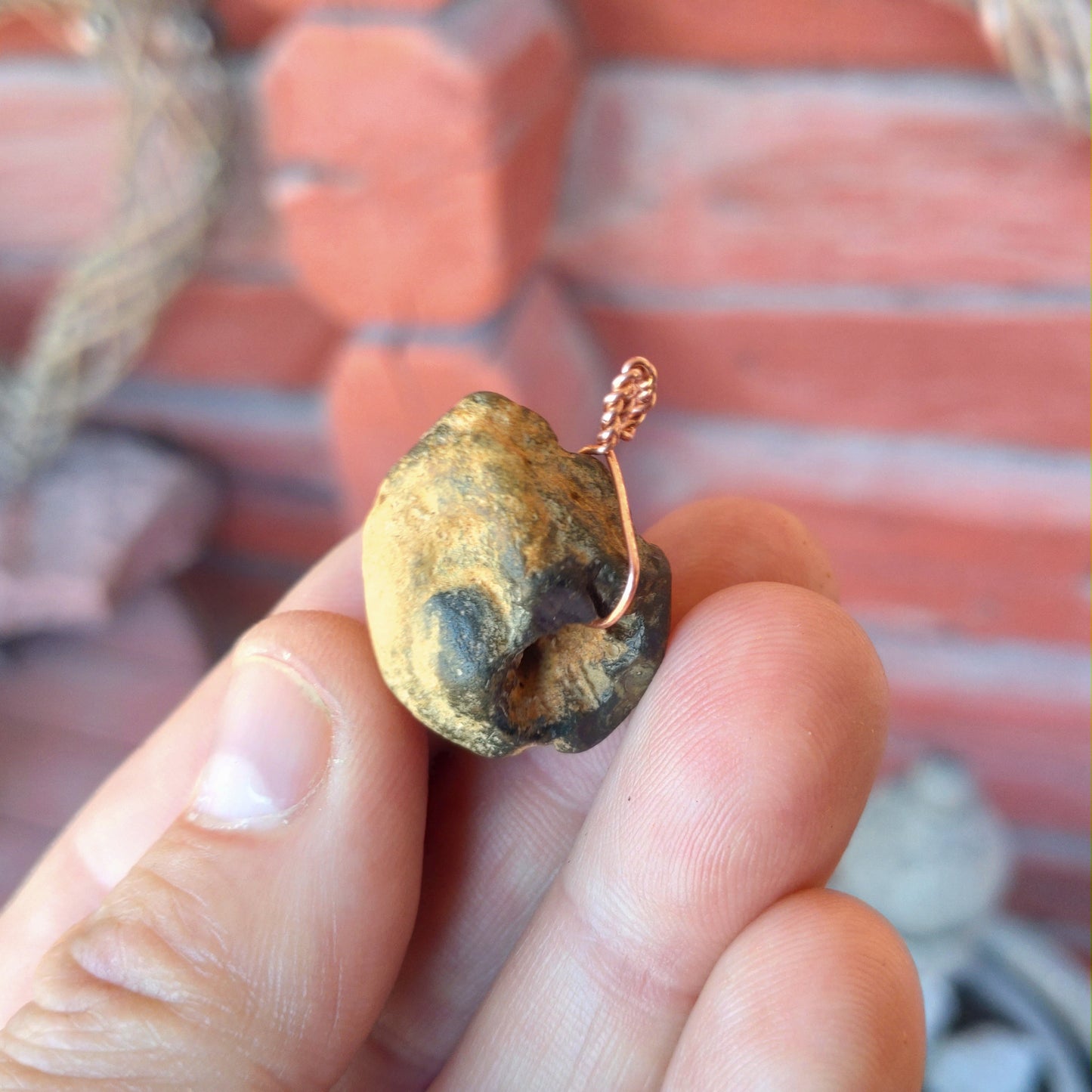 Äkta Häxsten Hag stone i Flinta (Hänge)