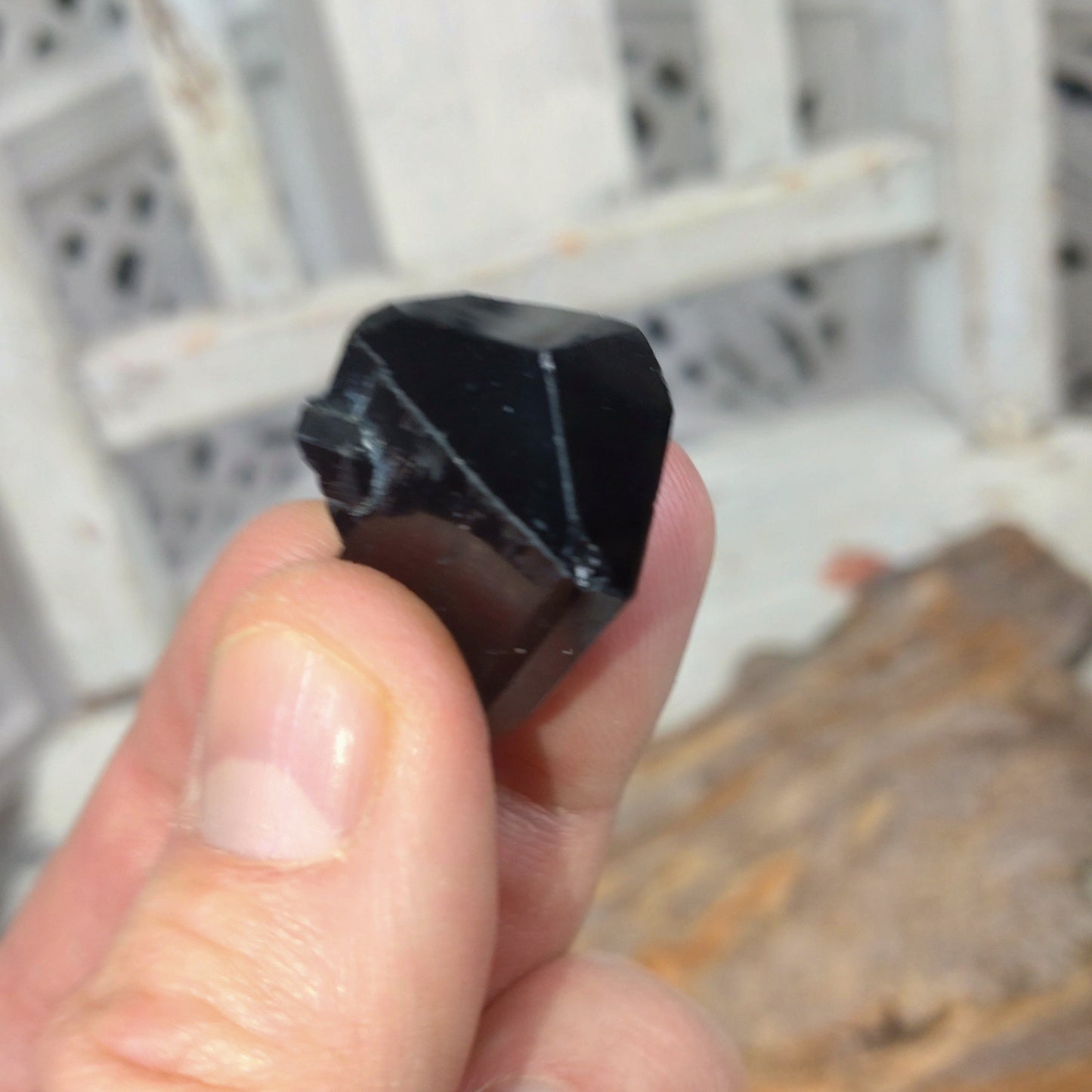 Svart Turmalin (Schorl) kristall