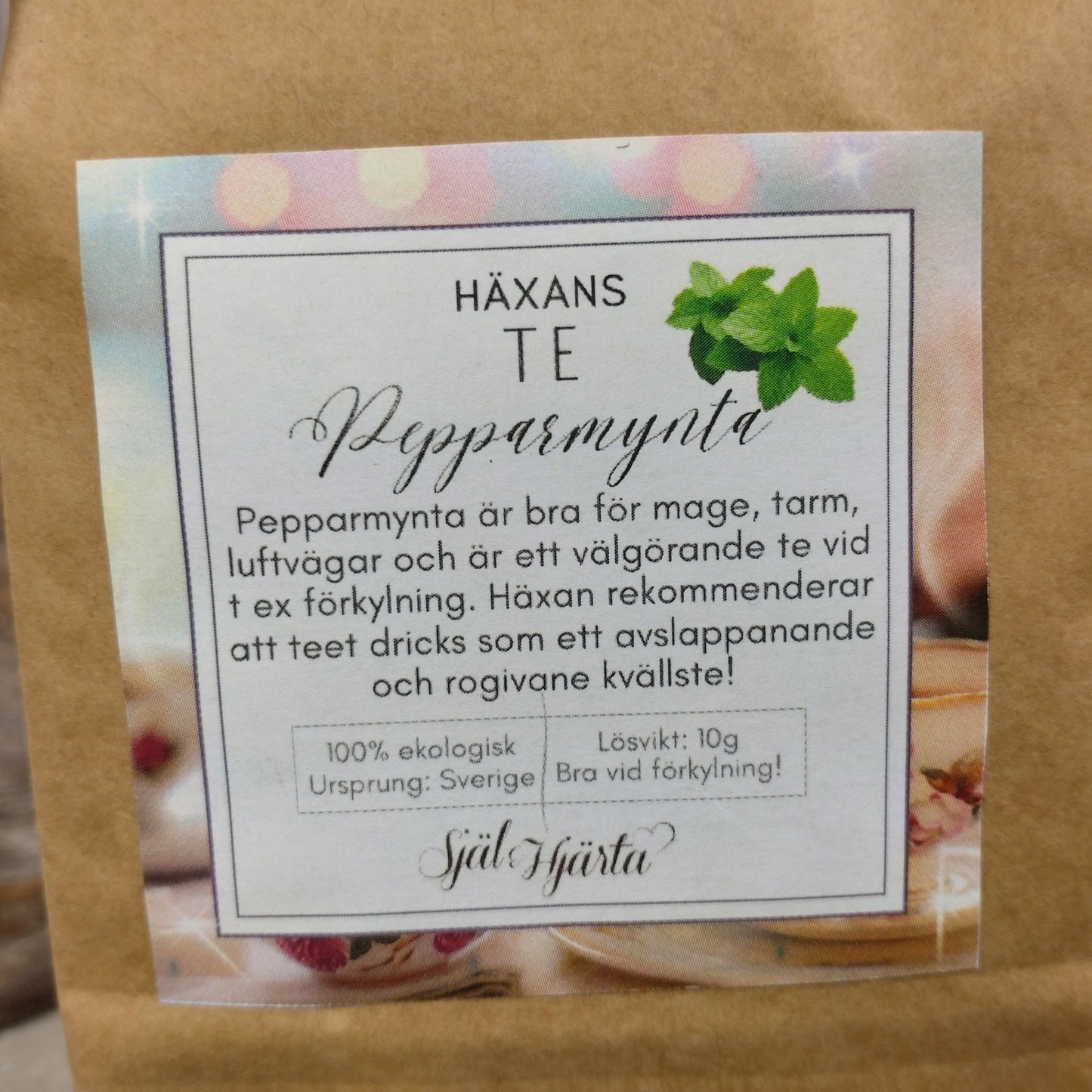 Pepparmynta te ekologiskt odlad