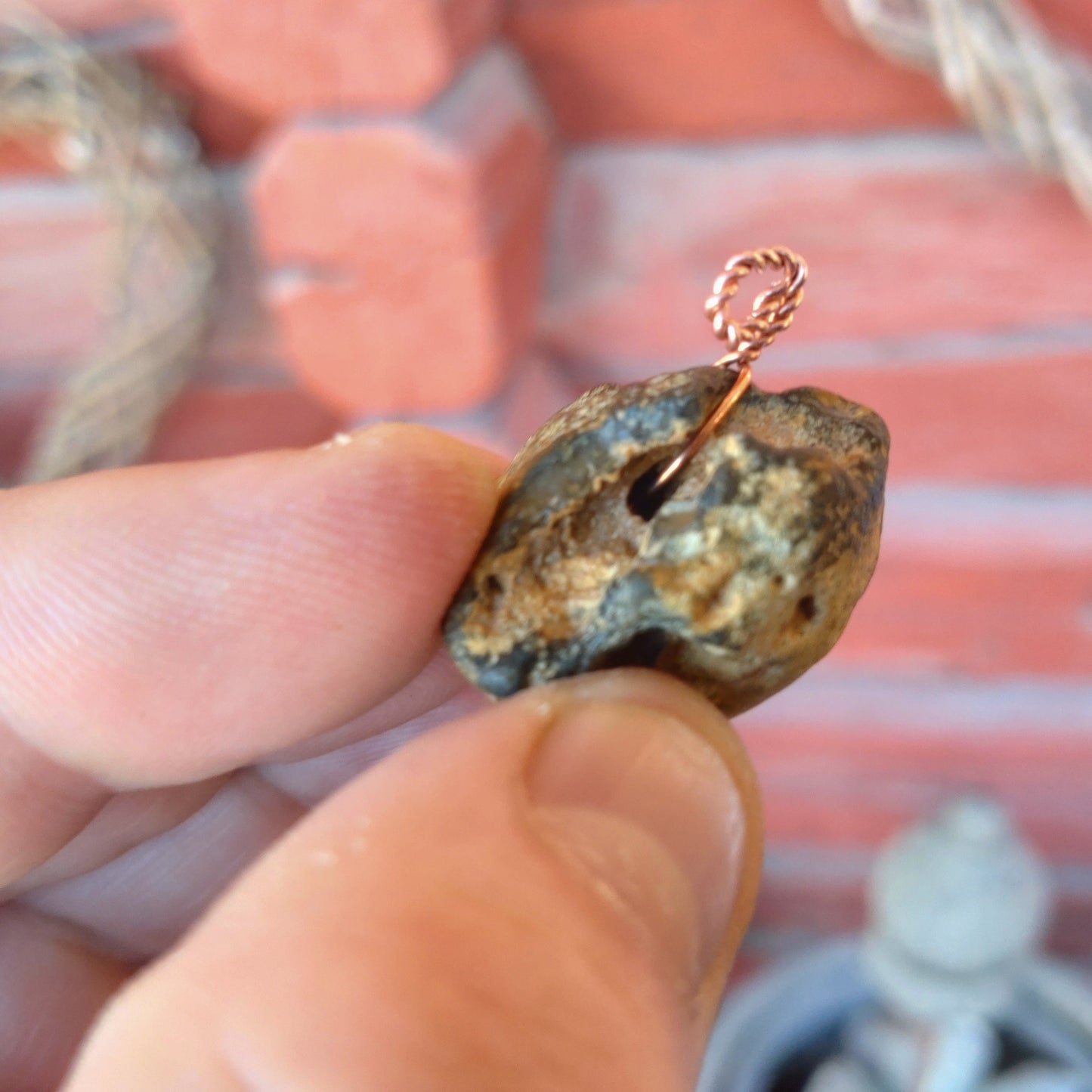 Äkta Häxsten Hag stone i Flinta (Hänge)