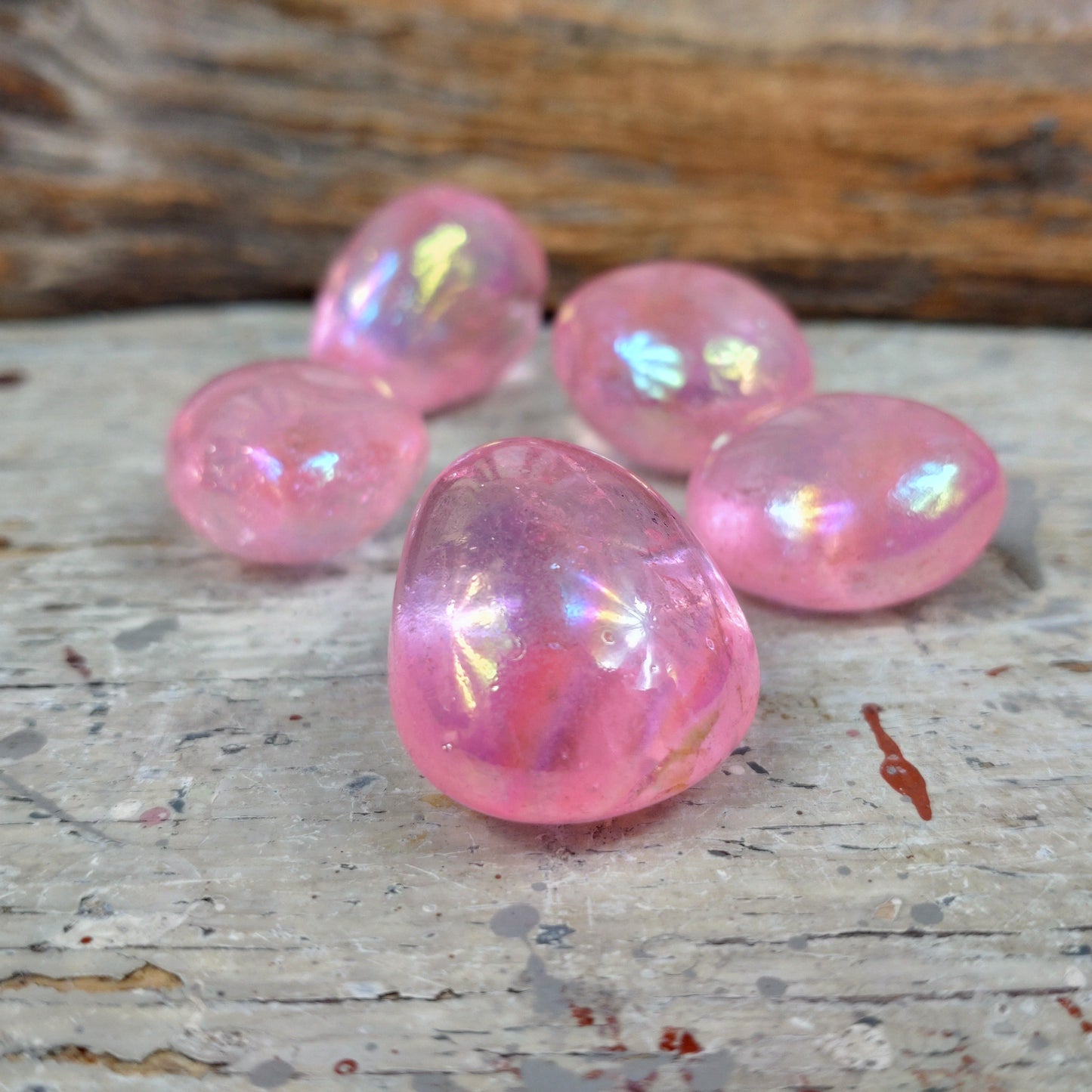Bergkristall Pink Aura cuddle stone ✨
